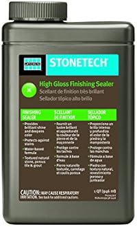 StoneTech High Gloss Finishing Sealer for Natural Stone, Tile, & Grout, 1-Quart (.946L) by StoneTech