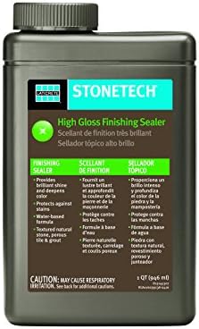 StoneTech High Gloss Finishing Sealer for Natural Stone, Tile, & Grout, 1-Quart (.946L) by StoneTech