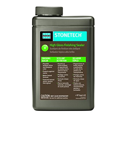 StoneTech High Gloss Finishing Sealer for Natural Stone, Tile, & Grout, 1-Quart (.946L) by StoneTech