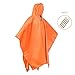 Produktbild AimdonR Wasserdichte Regenjacke Regen Poncho Leichte Ripstop Kapuze Picknick Regen Fly Rucksack Cover Wiederverwendbar Blau/Orange/Unisex