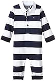 Tommy Baby-Boys Rugby Coverall Long Sleeve Striped Bodysuit
