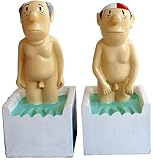 Loriot Buchstützen ‚Herren im Bad‘, 17 cm, bunt - 2