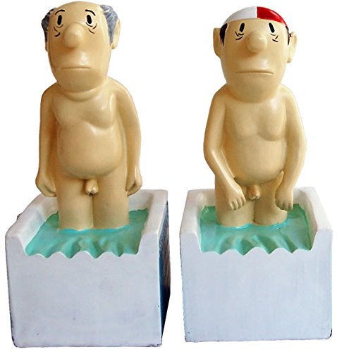Loriot Buchstützen ‚Herren im Bad‘, 17 cm, bunt - 2