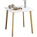 Produktbild xy Klapptisch- Runder Balkon Kleiner Couchtisch, Esszimmer Wohnzimmer Multifunktionaler Einfacher Massivholz Runden Tisch (Farbe : Weiß, größe : 80 * 80 * 74cm)