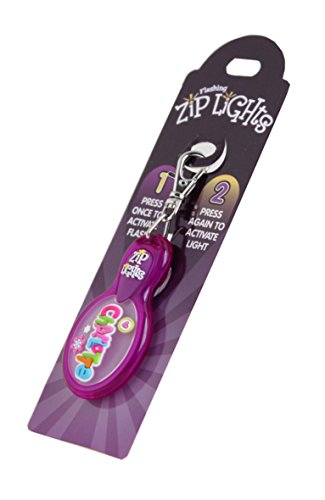 CHARLOTTE - PERSONALISED ZIP LIGHTS KYRING KEY CHAIN TORCH FLASHING OR STABLE LIGHT - NAMES CAN NOT BE CHANGED
