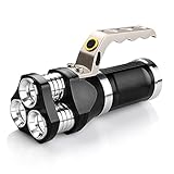 {3 Einstellungsmodi} Hell/Mittel/Blink-Funktion, durch einen Knopf einzustellen. Ein leichter und kurzer Druck auf den multifunktionalen Knopf wechselt zwischen Hell und Mittel, Blink-Funktion durch einen 3 Sekunden lange Druck auf den Ein/Aus-Schaltknopf.