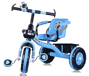 Amardeep Baby Tricycle Brendon 2-5 Years Blue with Large Basket , Arm Rest and Safety Belt