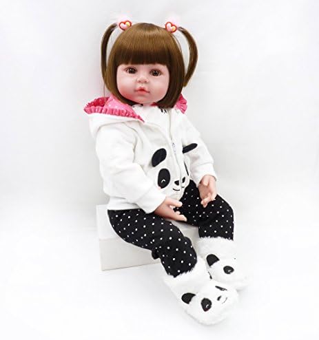 24"/60cm Real Life Like Newborn Dolls Realistic Soft Vinyl Silicone Reborn Baby Doll Lovely Girl Xmas Gift