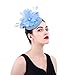Produktbild Y.L Master Frauen Hut Schleier Hochzeits Tee Part Pferderennen Festival Hochzeit Fascinator Haarclip Feder Braut,Blue