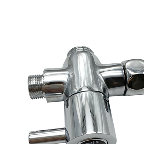 Gazechimp 3 Wege Umsteller Umstellventil Dusche Mische Ventil Armatur G3/8 “ G1/2“ ,Messing T-Typ Wasserhahn - 8