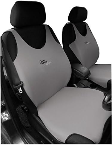 2 GREY FRONT VEST T-SHIRT CAR SEAT COVERS PROTECTORS