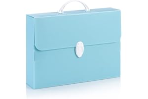 FAVORIT B-Case Valigetta Every Line Pastel Azzurro Pastello in Polipropilene Alveolare, Formato 27 x 37.5 x 8 Cm, Maniglia Arrotondata e Una Chiusura Bianche