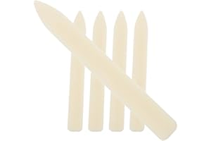 Operitacx Lot De 5 Outils De Dossier En Os En Plastique Pour Artisanat Papier Plioir Pliable Pour Scrapbooking Et Origami Ouvre-Lettre Léger Et Portable 20.5 X 2.4 Cm