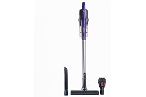 Jocca - Dammsugare sladdlös kvast/uppladdningsbar/2 hastigheter/handdammsugarhuvud/HEPA-filter/150 W effekt/2 000 mAh litiumb