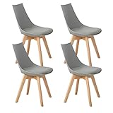 ❤️ Silla Comedor - Patas de madera de haya sólidas resistentes a los golpes, mayor soporte que la silla normal