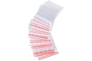 Pakico | 100 Plastikbeutel Zipper 6 x 8 cm | Verschließbare Ziplock-Beutel | Kleidungsgepäck Verpacken | Druckverschlussbeutel | Wiederverschließbare Plastiktüten | Verpackungstüten 6cm x 8cm