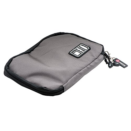QUMOX Reise Kabel USB Organisator Speicher Beutel Kasten Tasche Grau - 3