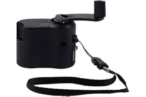 Gdfnmogo USB-Handkurbel-Ladegerät, Generator, manuelle Dynamo-mobile Aufladung, tragbare USB-Telefon-Stromlösung für Outdoor-Aktivitäten (schwarz)