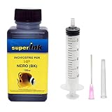 tinta a granel para impresoras Botella con una escala graduada (ml) y la tapa de color para un fácil reconocimiento del producto
