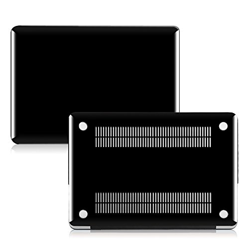 Fintie H  lle f  r MacBook Air 13 - Ultrad  nne Plastik Hartschale Schutzh  lle Snap Case f  r Apple MacBook Air 13 3 Zoll  A1466 A1369   Diamantschwa