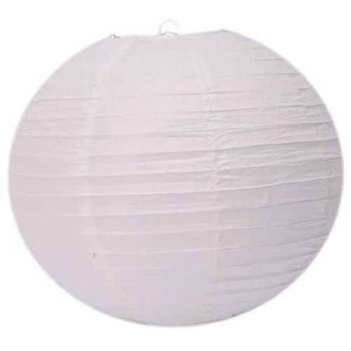 Dcolor 3 Stk. 12 Zoll Lampion aus weissem Papier - 3
