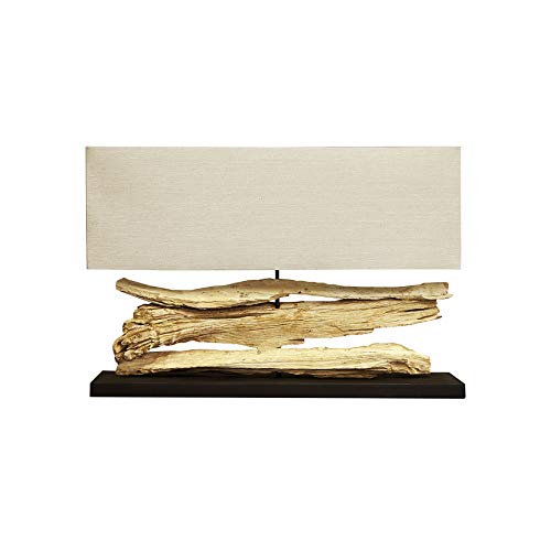 Preisvergleich Produktbild Große Design Lampe RIVERINE beige Treibholz Leuchte Handarbeit