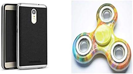 Ipaky Ultra Thin Dotted Silicon Back Case Cover for Xiaomi Redmi Note 3 with Combo (Black +Silver)