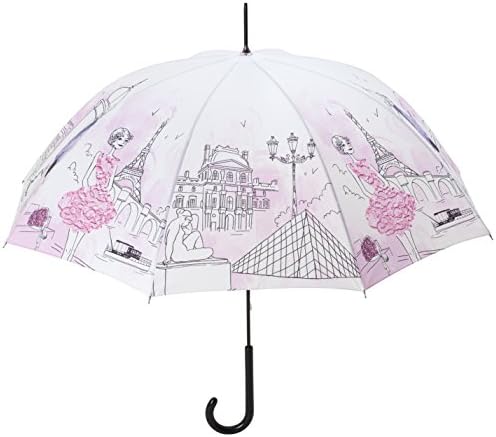 La Chaise Longue Stick Umbrella for Women - Les Parisiennes - Parisian Theme - pink