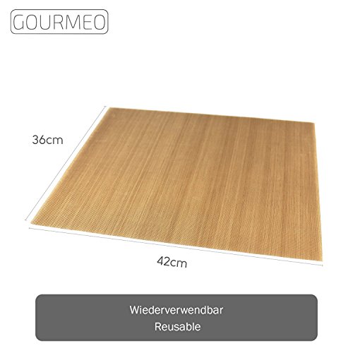 GOURMEO Dauerbackfolie (2er Set, 36 x 42 cm), einfach zuzuschneiden, spülmaschinenfest, umweltschonend | 2 Jahre Zufriedenheitsgarantie | Dauerbackfolie, Backpapier wiederverwendbar - 3