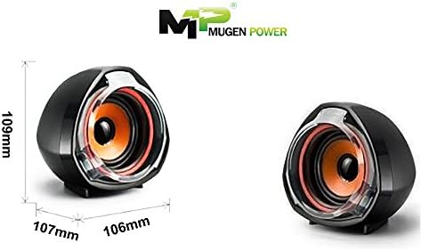 USB Powered Stereo 3W + 3W Stereo Speaker for PC Desktop Laptop Notebook, can use power bank or USB charger as power and use for iPhone 6, iPod, iPad or other player devices with 3.5mm phone out