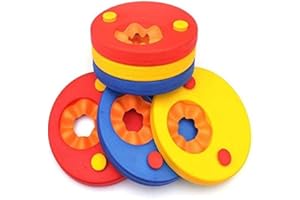 FEFE Swimming Float Discs Eva Foam Arm Bands 6 Pcs For Kids Eco Friendly Up To 12 Years Unisex Floater Discs For Swim