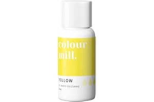 Colour Mill Peinture alimentaire comestible à base d'huile pour crème au beurre, fondant, pâte à sucre, glaçage et chocolat – Jaune 20 ml