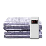 TONGSH Literie Micro-Fleece Couverture électrique - 3 réglages de Chaleur - Arrêt Automatique Fonction Facile à Utiliser Couvre-Matelas Chauffant (Size : 170 * 80CM)