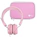Produktbild Pinke, dehnbare, wasserabweisende Neopren Tasche und pinke Kinder Kopfhörer für Alcatel 1T 10 Tablet-PCs