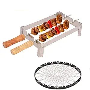 HOTLIFE Premium RasoiTandoori Grill for Gas Stove Mini Chota, Portable Compact Barbeque Grill Tandoor