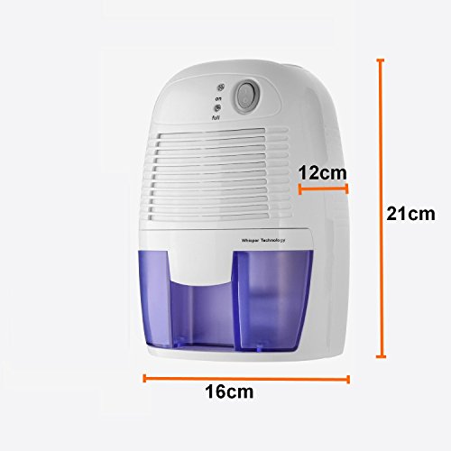 JZK® 500ml kompakte und tragbare Mini Luftentfeuchter für Damp, Schimmel, Feuchtigkeit im Haus, Küche, Schlafzimmer, Wohnwagen, Büro, Garage - 2