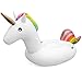 Produktbild FEMOR Riesiges Aufblasbar Einhorn Schwimmtier, Einhorn Pool, Luftmatratzen, Aufblasbar schwimmen Floß, Schwebebett für 1-3 Personen, Insel für Pool (L)