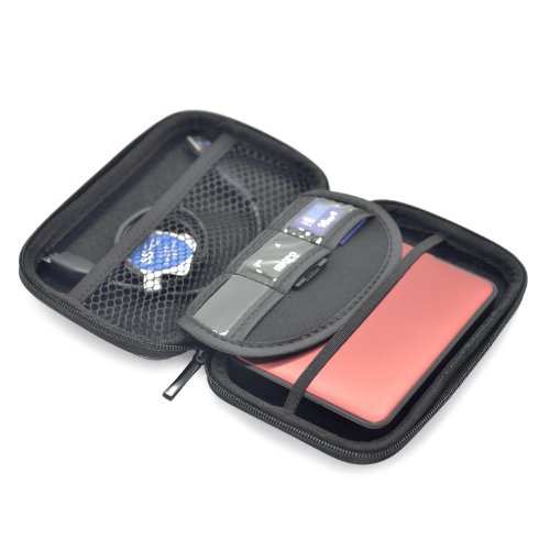 Festplattentasche Schutzhülle YAMAY Tragbare Shockproof Festplatte Hülle Tragetasche Fall Hüllenabdeckung für 2,5 Zoll Seagate WD Toshiba Externe Festplatten (Schwarz) - 3