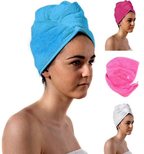 TowelsRus Spa Days turban de lujo, toalla absorbente y algodón ligero por Aztex , turquesa