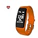 Produktbild iRapid Aktivität Watch Schritt gehen schlafen Zähler Wireless Armband, Bluetooth 4.0 Wasser Widerstand Smartwatch mit Herzfrequenz-Messgeräten für IOS und Android Armband(Orange)