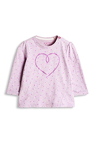 ESPRIT Baby-Girls 095EEAK007 Heart T-Shirt, Purple (Violet), 0-3 Months (Manufacturer Size:62)