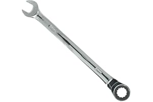 Seshin Buffalo 8mm Ratchet Spanner Steel Fixed Head Gear Wrench Open End & Ring (8mm)