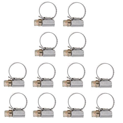 Rovtop 12 Stück Schlauchschellen Set Spannbereich 10 – 16 mm Bandbreite 9 mm - 2