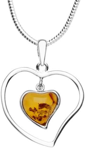 InCollections - Silver Amber Necklace With Pendant