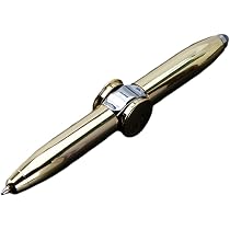 Leuchtender Gyro-Kugelschreiber – Drehbar Zum Stressabbau, Mit LED-Licht, Gold