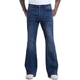 Ben Martin Men’s Bootcut Bell Bottom Jeans || Flared Denim Jean for Men || Stretchable Mid Rise Cotton Pants || Retro Style C