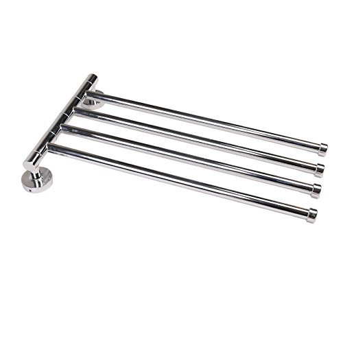 Edelstahl Handtuchhaken Handtuchstange 1 Haken Handtuchhalter Mit 4 Bewegliche Armen F¨¹r K¨¹che Und Bad, Zur Wandmontage, Schwenkbereich 180 - 4