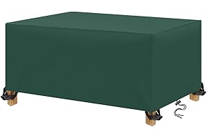 AXFZZRS Funda para Muebles de Jardín,Funda Protectoras Muebles Jardin,420D Cubierta de Exterior Impermeable,Anti-Viento,Anti-UV,con Bolsa de Almacenamiento,Rectangular(210x70x75cm,Verde)