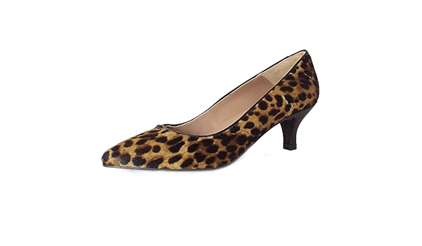 leopard kitten heel