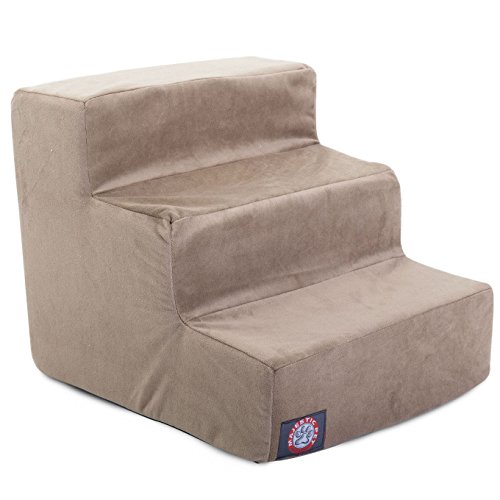 3-Step-Stone-Tan-Suede-Pet-Stairs-By-Products-In-Neutral-Color